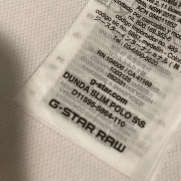 G-Star raw Dundalk slim polo white L - Picture 10 of 15